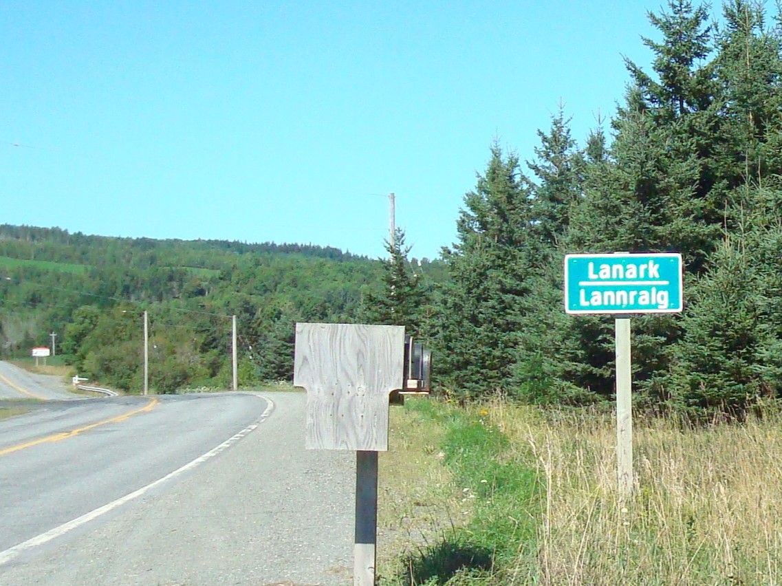 Bilingual Town Sign